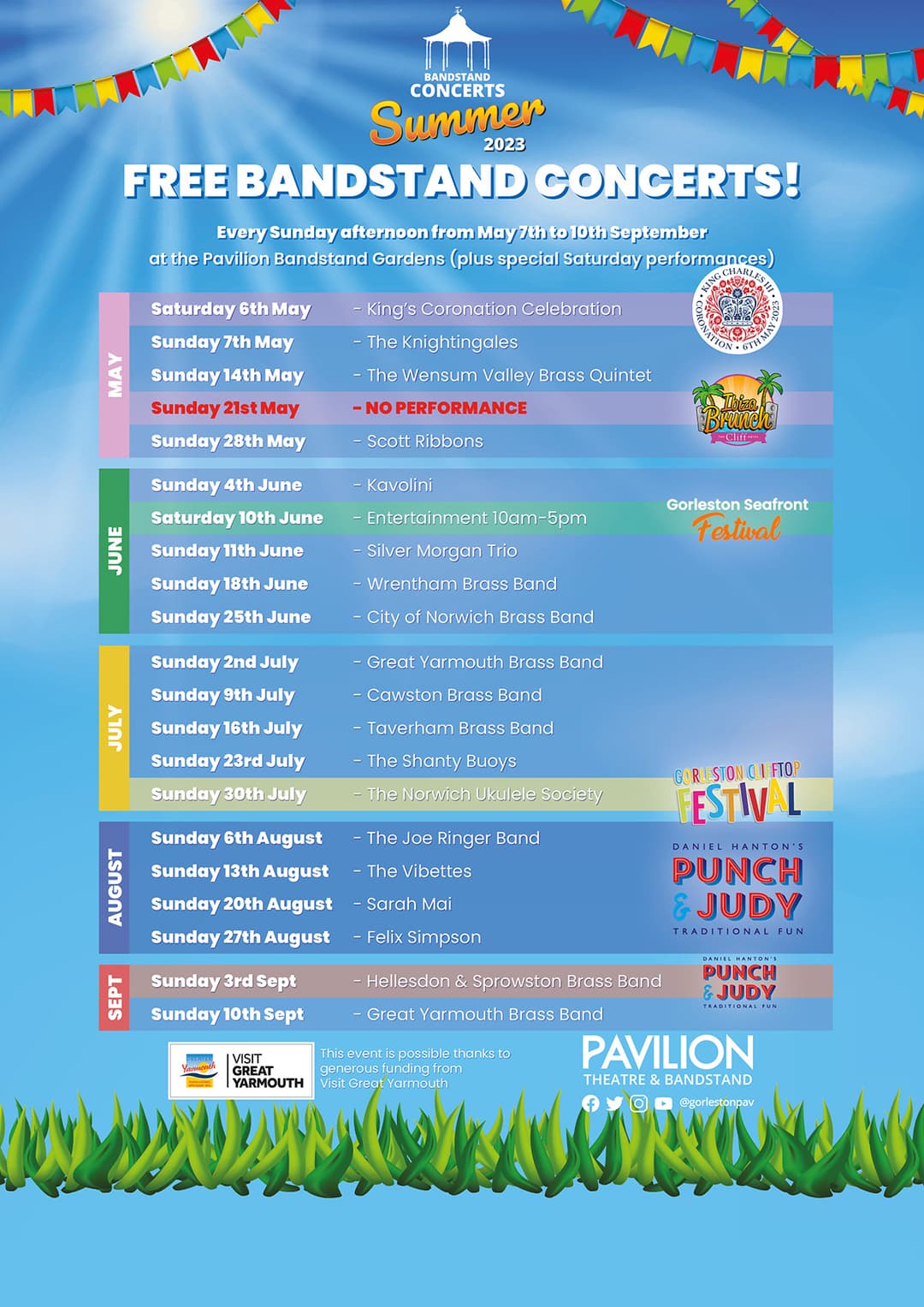 Summer Bandstand Concerts 2023 | Pavilion Theatre & Bandstand, Gorleston