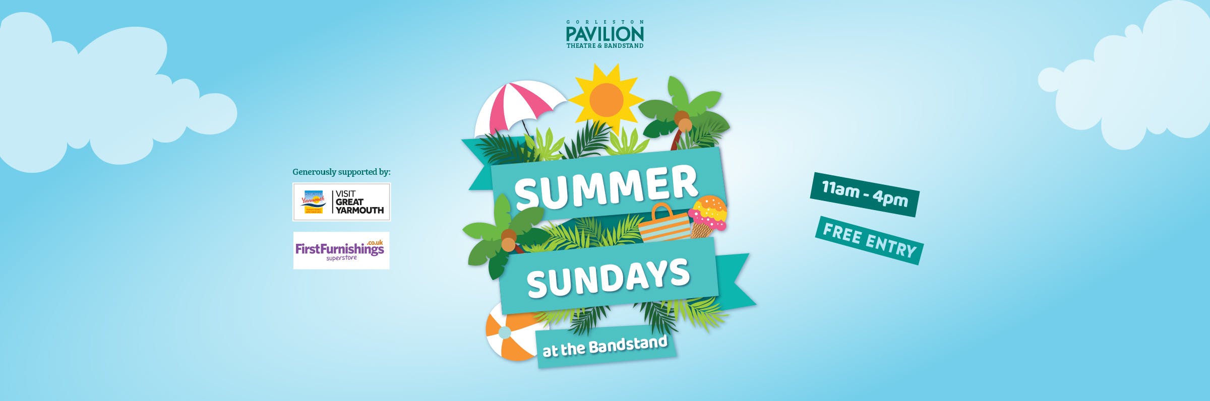 Summer Sundays at the Bandstand - Logo for the Pavilion Theatre in Gorleston 2024