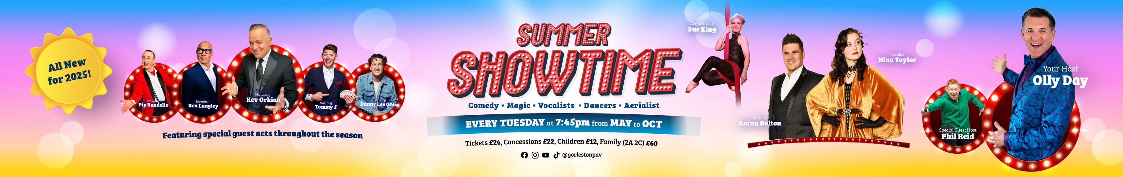 Banner advert promoting Summer Showtime 2025