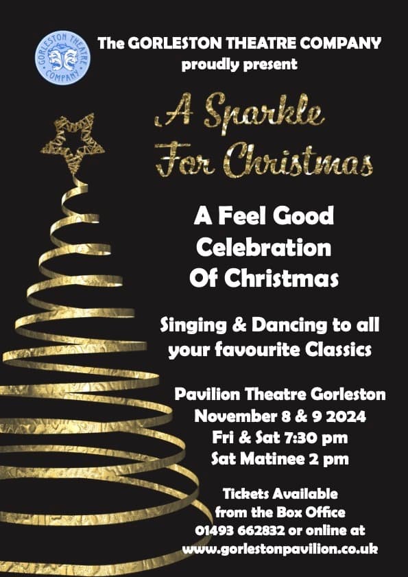 Poster for the A Sparkle for Christmas performance at the Gorleston Pavilion Theatre