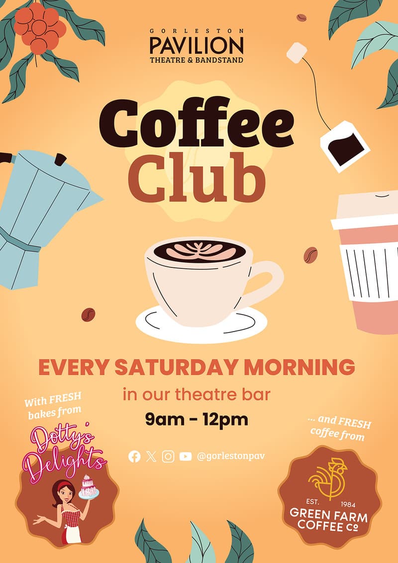 Poster for the Coffee Club performance at the Gorleston Pavilion Theatre