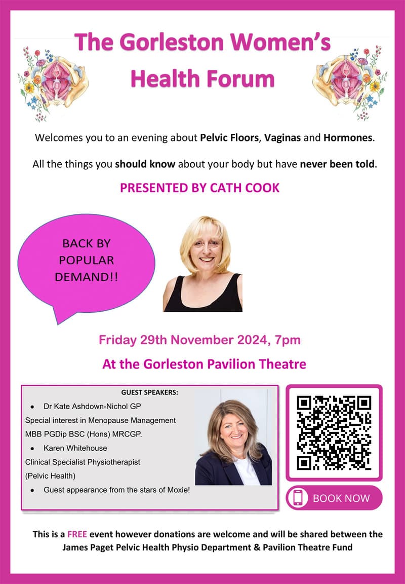 Poster for the The Gorleston Women’s Health Forum performance at the Gorleston Pavilion Theatre