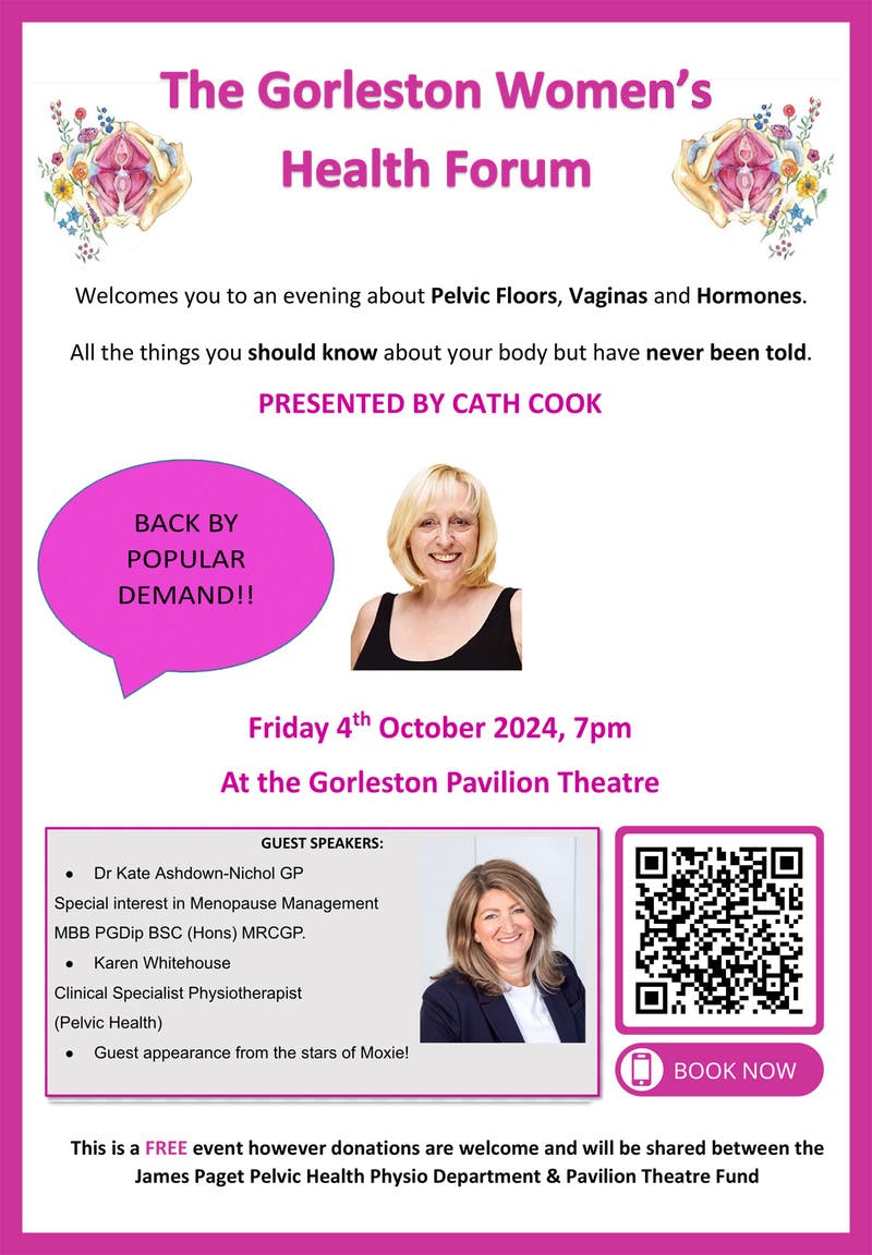 Poster for the The Gorleston Women’s Health Forum performance at the Gorleston Pavilion Theatre